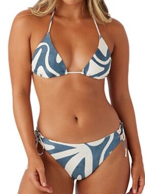 O’Neill Beach Hut Geo-Print Triangle Bikini Top & Side-Tie Bikini Bottoms